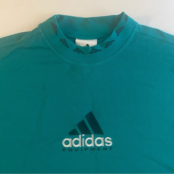 Adidas Equipment Reflective Sweatshirt Men M LOOSE FIT Green EQT Crewneck $190 - Picture 7 of 16